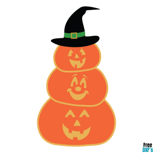 Free Stacked Pumpkin Jack O Lanterns DXF