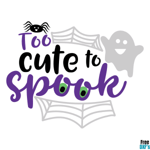 Free Too cute to Spook Design 2 DXF