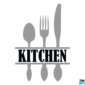 Free Kitchen Utensils Split Design DXF