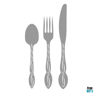 Free Knife Fork and Spoon Design DXF