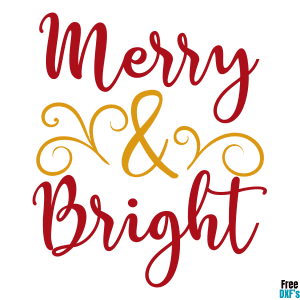 Free Merry and Bright DXF