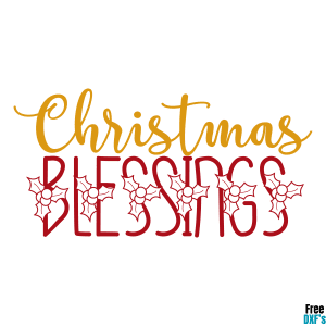 Free Christmas Blessings DXF
