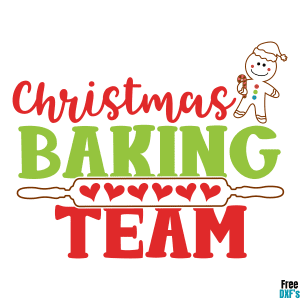 Free Christmas Baking Team DXF