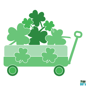 Free St Patrick's Day Little Wagon Design DXF