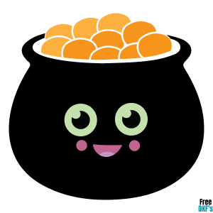 Free Cute Pot of Gold Design DXF