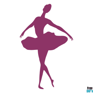Free Ballerina Silhouette Design 1 DXF