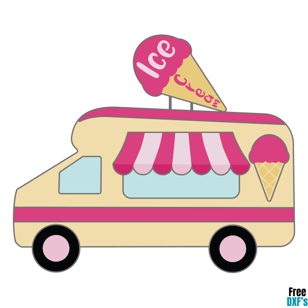 Free Ice Cream Truck DXF