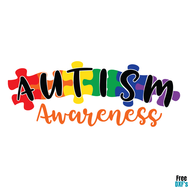 Free Autism Awareness Design DXF