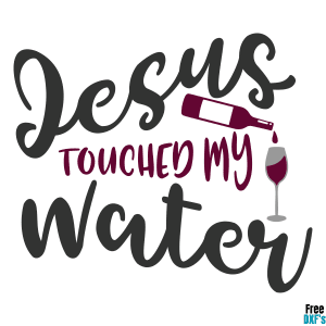 Free Jesus touched my Water DXF