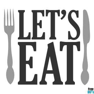 Free Let's Eat DXF