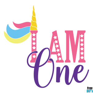 Free Unicorn I am One DXF
