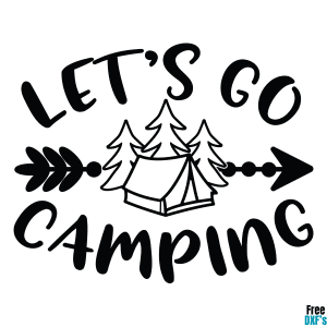 Free Let's go Camping DXF