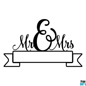 Free Mr and Mrs Monogram Sign DXF