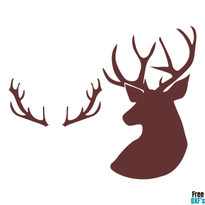 Free Deer Head and Antlers DXF
