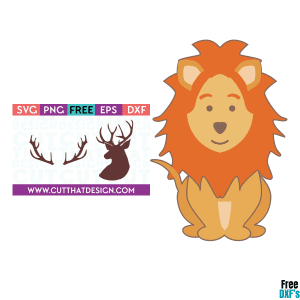 Free Cute Little Lion Design DXF