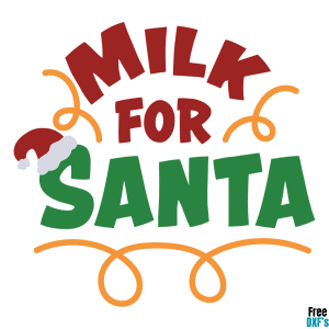 Free Milk for Santa DXF