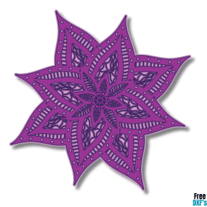Free Multi Layer Flower Mandala DXF