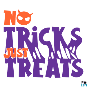Free No Tricks Just Treats DXF