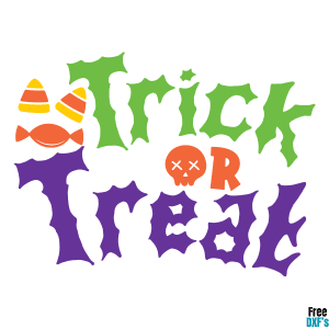 Free Trick or Treat Design 3 DXF
