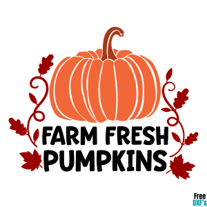 Free Fall - Farm Fresh Pumpkins DXF