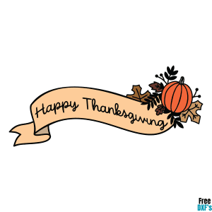 Free Happy Thanksgiving DXF