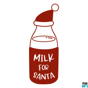 Free Christmas Milk for Santa DXF
