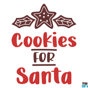 Free Christmas Cookies for Santa DXF