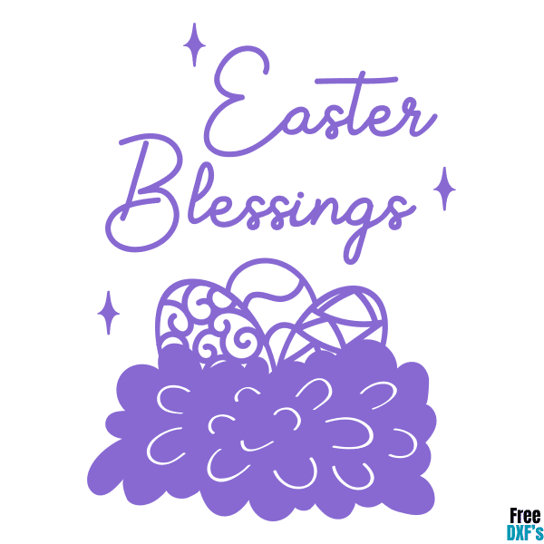 Free Easter Blessings Design 3 DXF