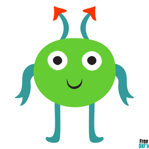 Free Cute Alien Design 1 DXF