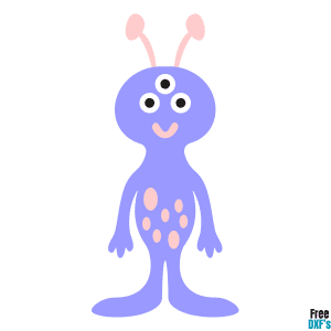 Free Cute Alien Design 3 DXF
