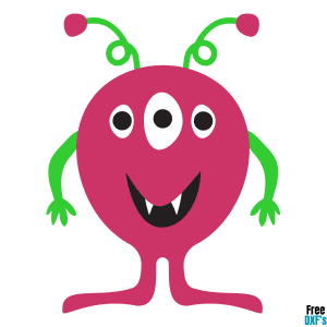 Free Cute Alien Design 5 DXF