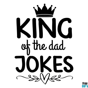 Free King of the Dad Jokes DXF