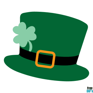 Free St Patrick's Day Hat with Shamrock DXF