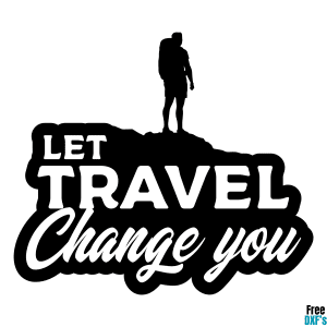 Free Let Travel Change You DXF