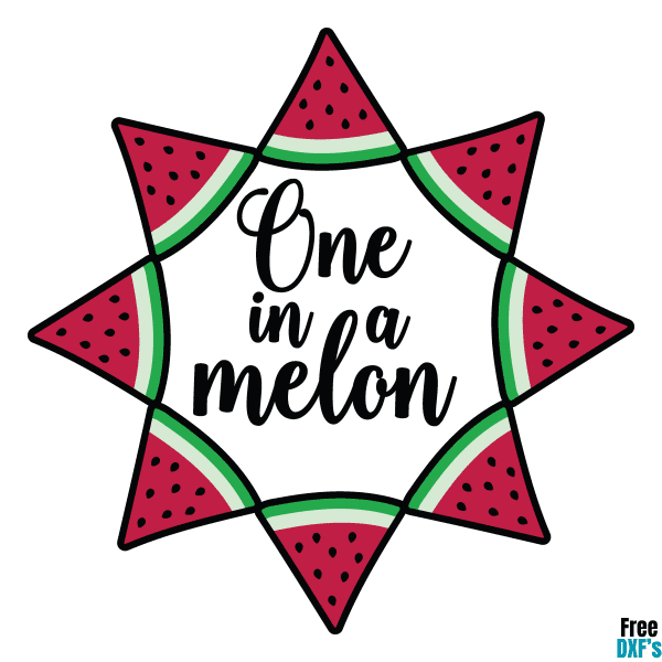 Free One in a Melon Frame DXF