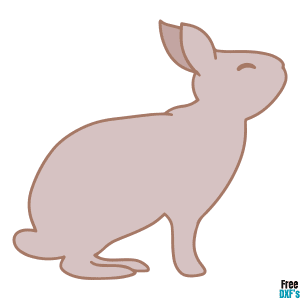 Free Easter Easter Bunny Layered Silhouette DXF