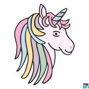 Free Unicorn Head DXF