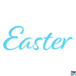 Free Easter Word Design DXF