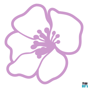 Free Simple Flower Outline DXF