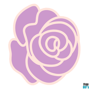 Free Layered Rose DXF