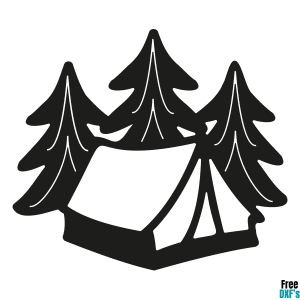 Free Tent and Trees DXF