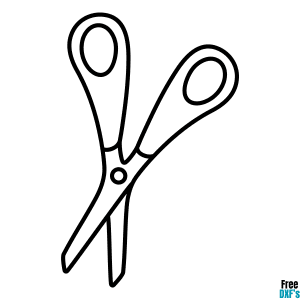 Free Scissors Outline Design DXF