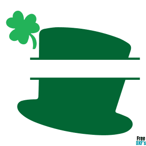 Free Split Hat design with Shamrock DXF