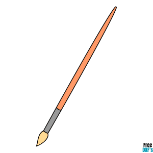 Free Artist Paintbrush Design 2 DXF