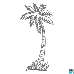 Free Palm Tree Outline DXF