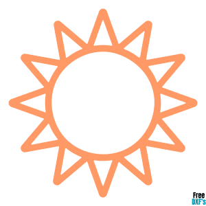 Free Geometric Sun DXF