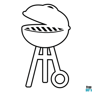 Free Outline B B Q Grill DXF