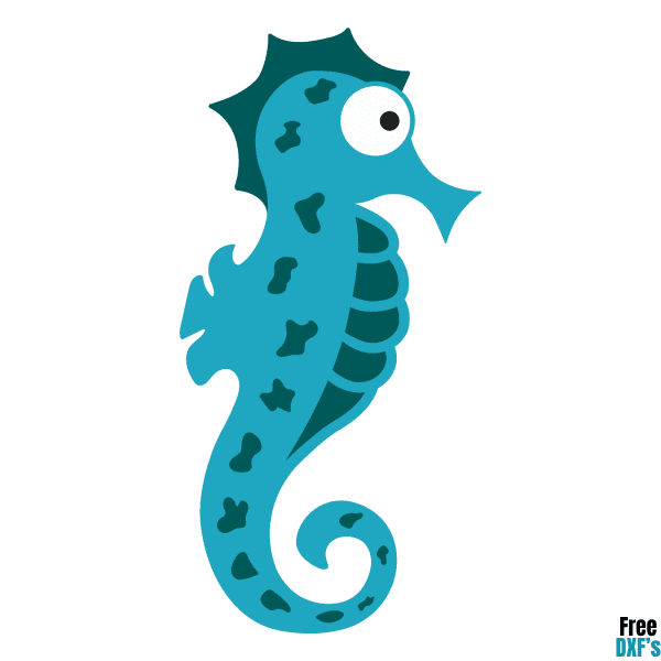 Free Seahorse Design DXF