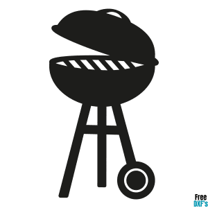 Free Open B B Q Grill Silhouette DXF