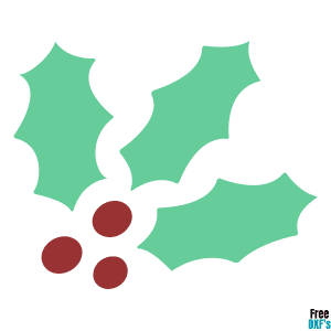 Free Christmas Holly DXF